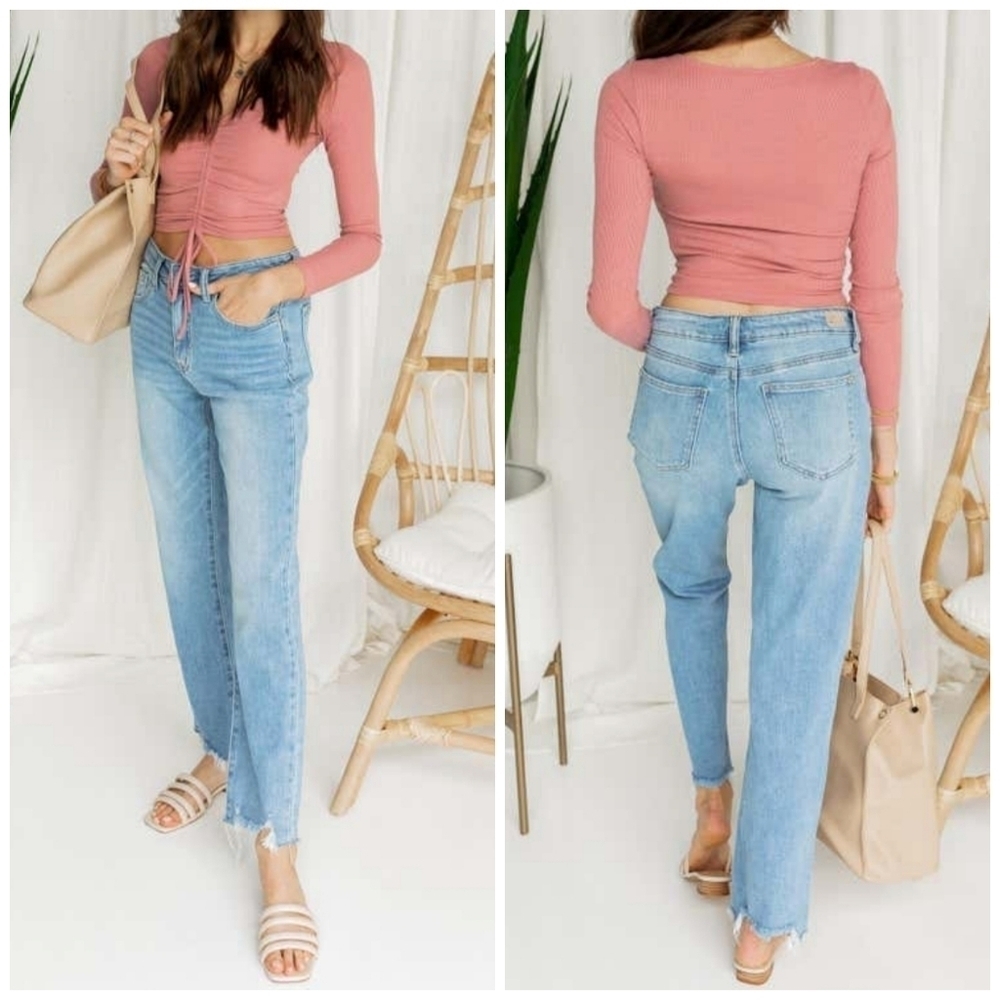NWOT Love Tree ribbed crop top